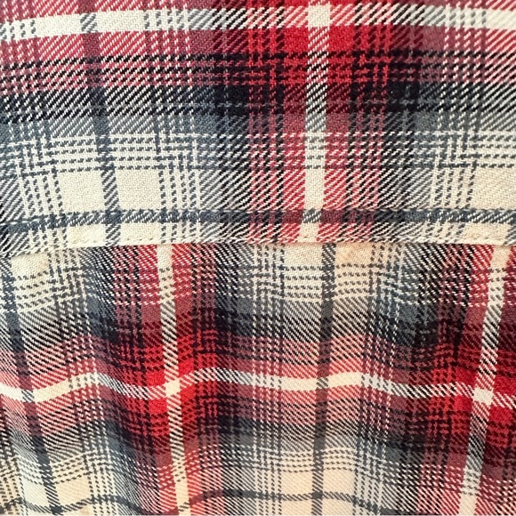GAP Red & Navy Plaid Flannel Button-Down Shirt Men’s Large - Picture 5 of 14